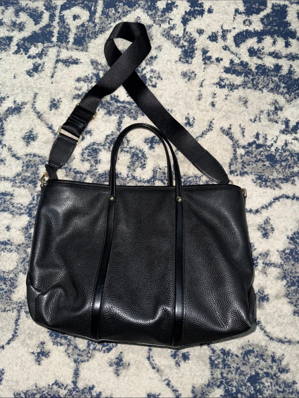 Michael Kors Black Pebbled Leather Tote with Shoulder Strap